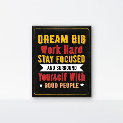 Dreamy big-Luxurious-Motivational & Typography| 3D Textured Wall Art | UV Printed Embossed Canvas Wall Frame for Office,Meditation Space