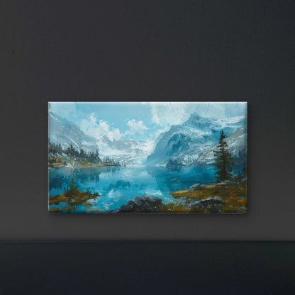 Mountain-with-fantasy-style-Luxurious-Nature and landscape | 3D Textured Wall Art | UV Printed Embossed Canvas Wall Frame for Home Decor,office