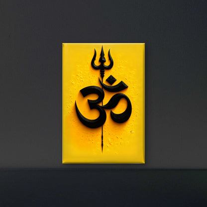 OM-Luxurious-Spiritual & Mindful 3D Textured Wall Art | UV Printed Embossed Canvas Wall Frame for Prayer room ,Meditation Space