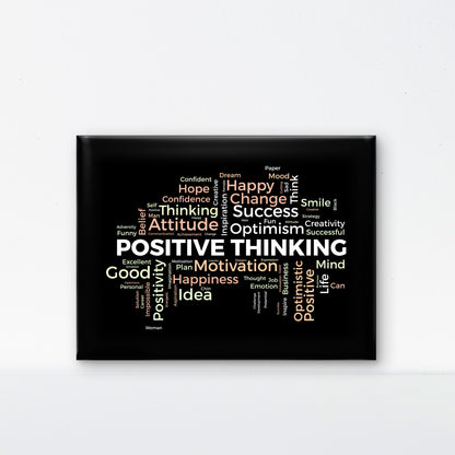 positive_thinking-Luxurious-Motivational & Typography| 3D Textured Wall Art | UV Printed Embossed Canvas Wall Frame for Office,Meditation Space