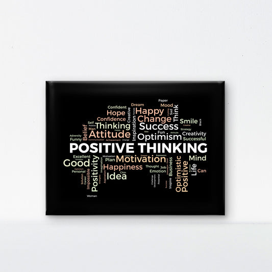 positive_thinking-Luxurious-Motivational & Typography| 3D Textured Wall Art | UV Printed Embossed Canvas Wall Frame for Office,Meditation Space