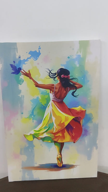 Dance-art-background-Luxurious-Lifestyle & Hobbies-3D Textured Wall Art | UV Embossed Canvas Wall Frame for Home decor and studio