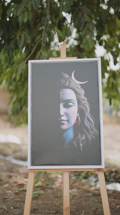 Shivaa-Luxurious-Spiritual & Mindful 3D Textured Wall Art | UV Printed Embossed Canvas Wall Frame for Prayer room ,Meditation Space