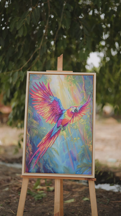 Prismatic Flight-Luxurious-Wildlife & Animals-3D Textured Wall Art | UV Embossed Canvas Wall Frame for Home decor