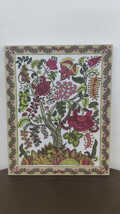 Colorful ornamental floral paisley shawl-Luxurious-Indian Culture &  Folk Art 3D Textured Wall Art | UV Printed Embossed Canvas Wall Frame for Home Decor,living Room