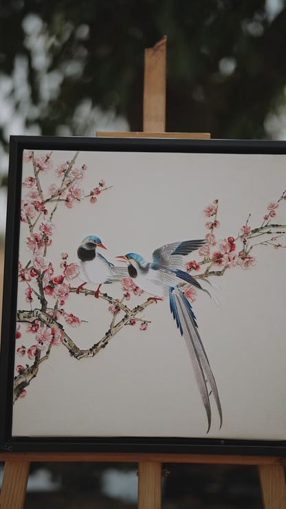 Blossoms in Spring-Luxurious-Wildlife & Animals-3D Textured Wall Art | UV Embossed Canvas Wall Frame for Home decor