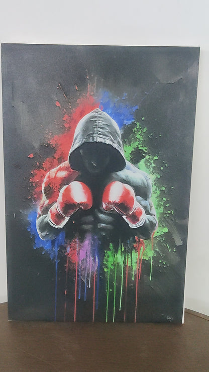 digital-art-style-boxing-day-celebration-professional-boxer-Luxurious-Lifestyle & Hobbies-3D Textured Wall Art | UV Embossed Canvas Wall Frame for Kids room and gym