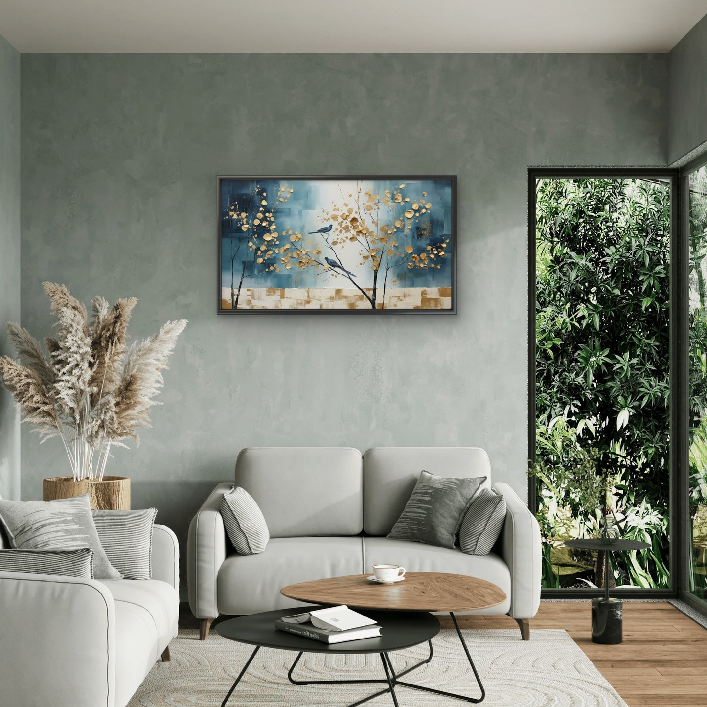 Silhouetted-elegance-abstract-trees-Luxurious-Wildlife & Animals-3D Textured Wall Art | UV Embossed Canvas Wall Frame for Home decor