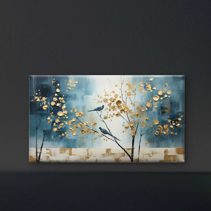 Silhouetted-elegance-abstract-trees-Luxurious-Wildlife & Animals-3D Textured Wall Art | UV Embossed Canvas Wall Frame for Home decor