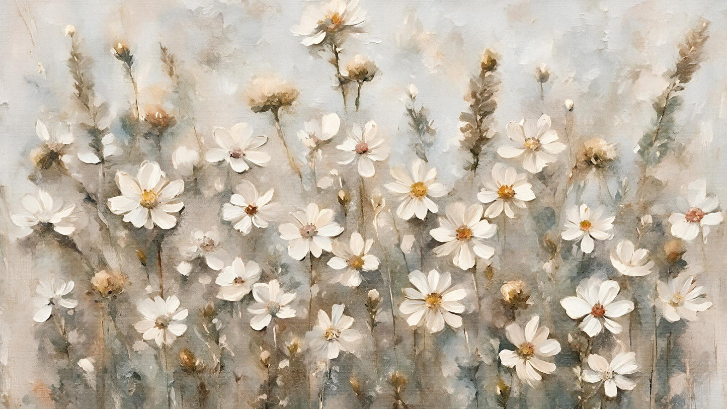 soft_neutral_wildflower_meadow Luxurious-Floral & Botanical-3D Textured Wall Art | UV Embossed Canvas Wall Frame for Home decor