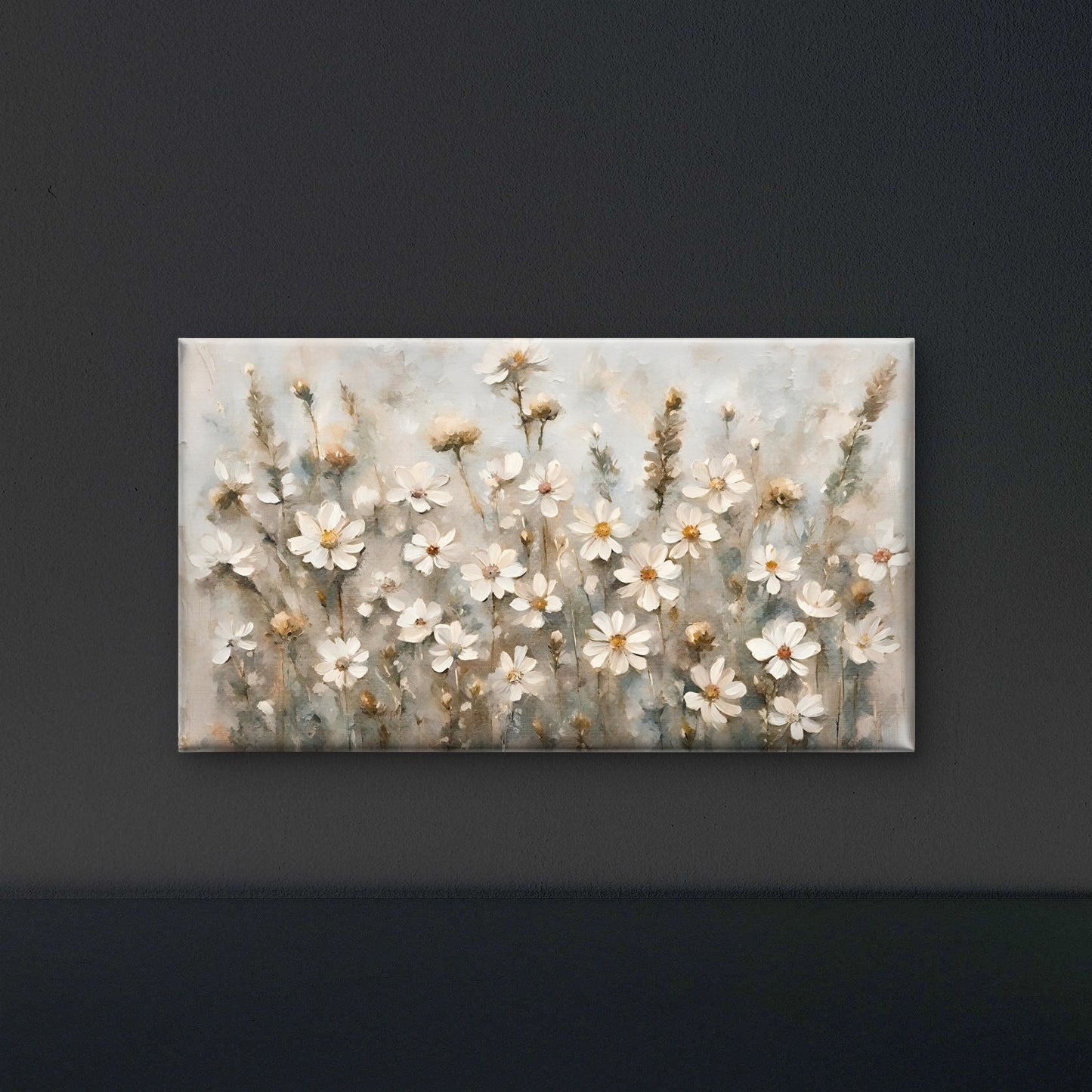 soft_neutral_wildflower_meadow Luxurious-Floral & Botanical-3D Textured Wall Art | UV Embossed Canvas Wall Frame for Home decor