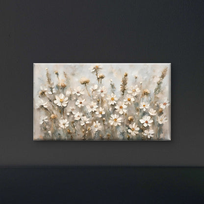 soft_neutral_wildflower_meadow Luxurious-Floral & Botanical-3D Textured Wall Art | UV Embossed Canvas Wall Frame for Home decor