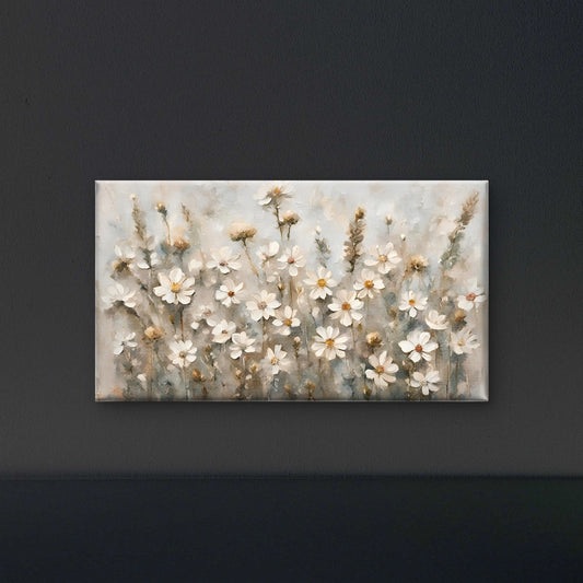 soft_neutral_wildflower_meadow Luxurious-Floral & Botanical-3D Textured Wall Art | UV Embossed Canvas Wall Frame for Home decor