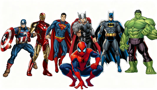 the most popular characters from both the Marvel and DC universes-Premium-Kids & Whimsical-3D Textured Wall Art | UV Embossed Canvas Wall Frame for Kids room